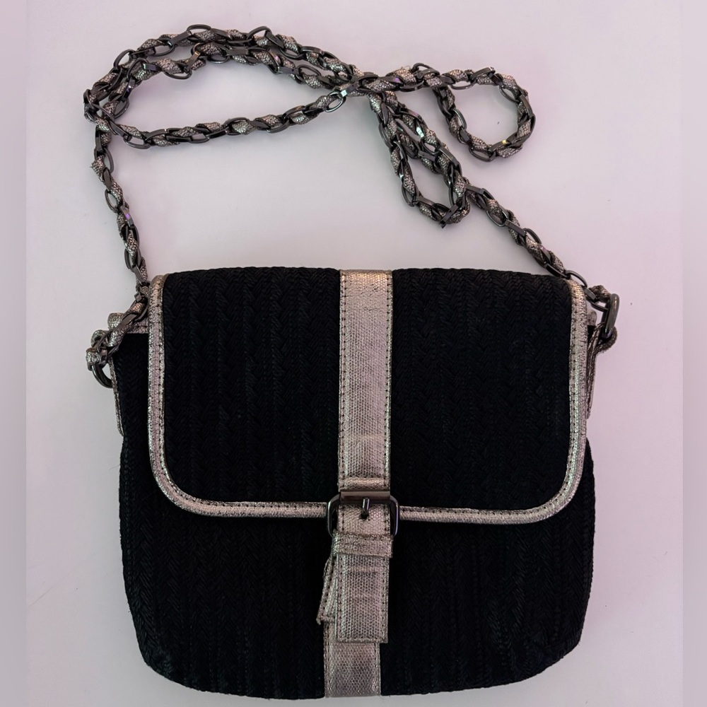 Chic Black and Silver Crossbody Bag